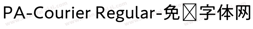 PA-Courier Regular字体转换